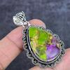 Natural Copper Purpurite Gemstone 925 Sterling Silver Jewelry Pendant 2.17" ETC-14001
