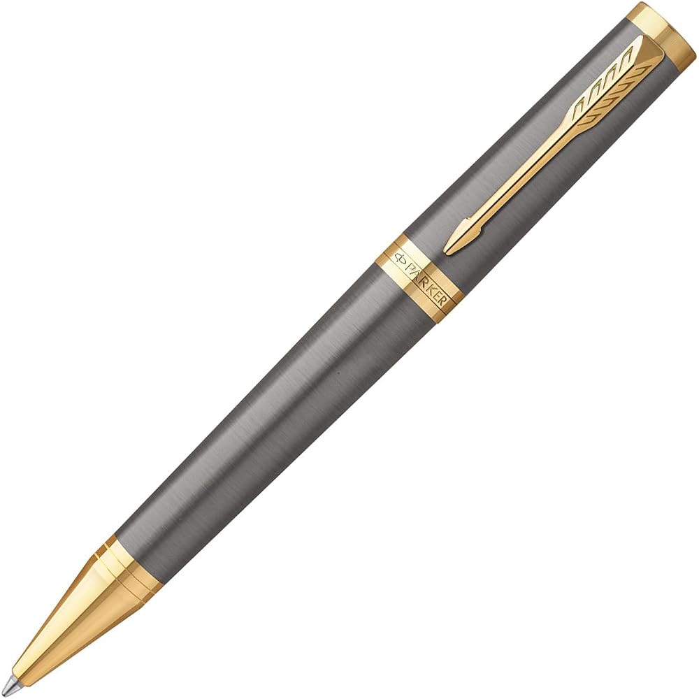 PARKER Parker Ballpoint Pen, Ingenuity Gray GT, Medium, Oil-based, Gift Box, Gift Present, Luxury...