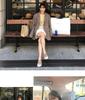 Korean Style Striped Canvas Shoulder Briefcase for Women