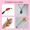 Book-Shaped Silicone Beads Keychain DIY Accessories