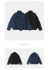 ANGN Unisex Retro Canvas Multi-Pocket Workwear Jacket, Stand-Up Collar, Loose Fit for Spring/Autumn