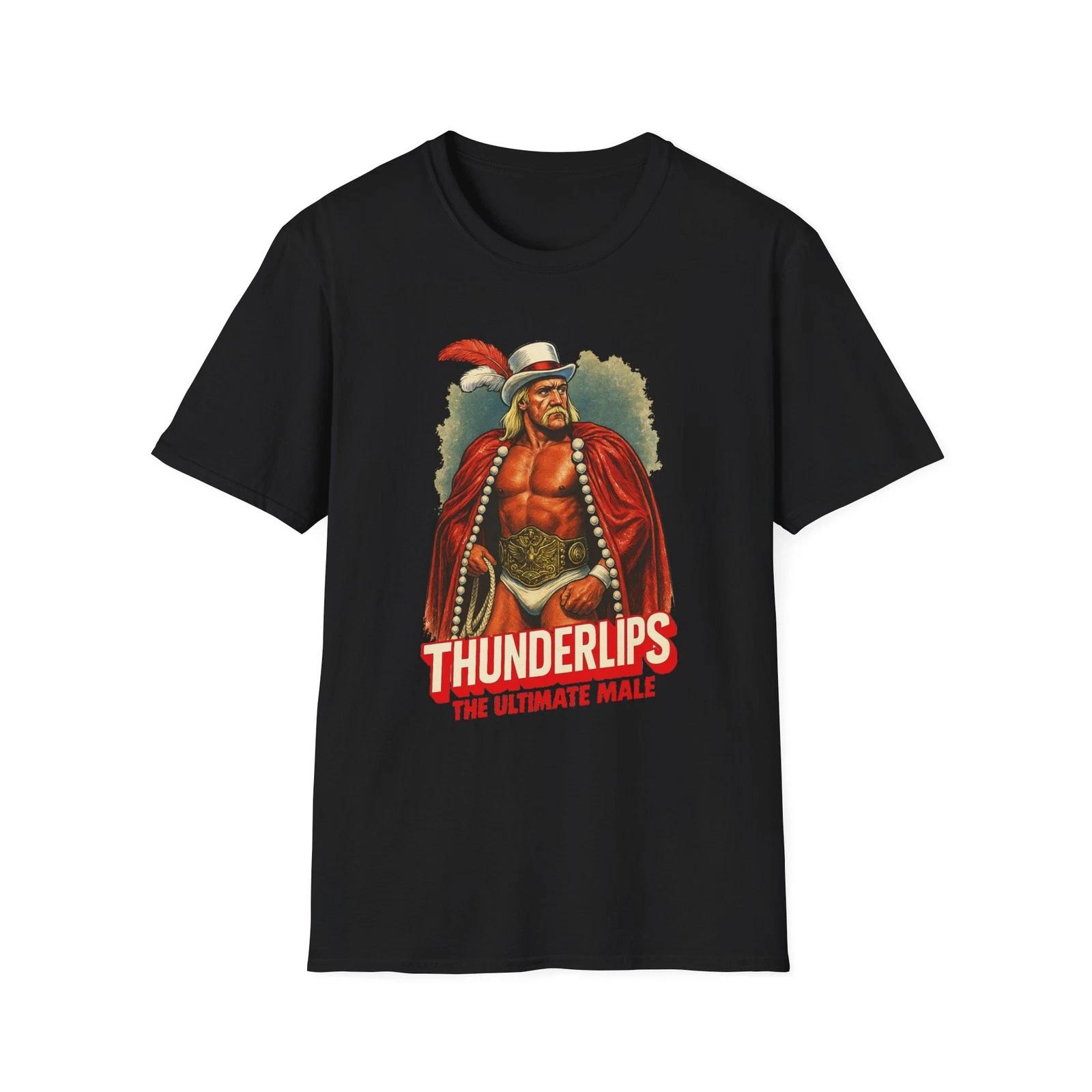 Унисекс футболка Thunderlips, Футболка в стиле Ultimate Male, Халк Хоган XXXXL