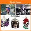 Flat Car Acrylic Interior Hanging Ornament Rose Skull Halloween Party Decoration