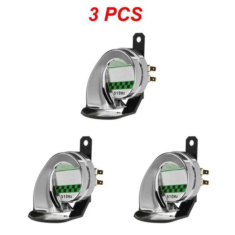 1/2/3PCS Waterproof DC 130db Motorcycle Snail Air Horn Siren Super Loud For Car Truck Motorbike Universal