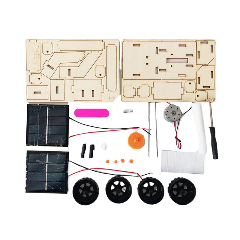 Creative DIY Handmade Solar Powered Mars Rover Model Toy Children's Wooden Teaching Tool Technology Small Maker Puzzle Toy