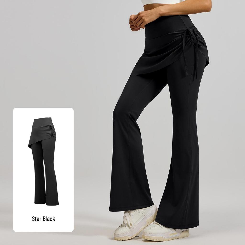 High-Waist Po-Hebende Yoga-Schlaghosen