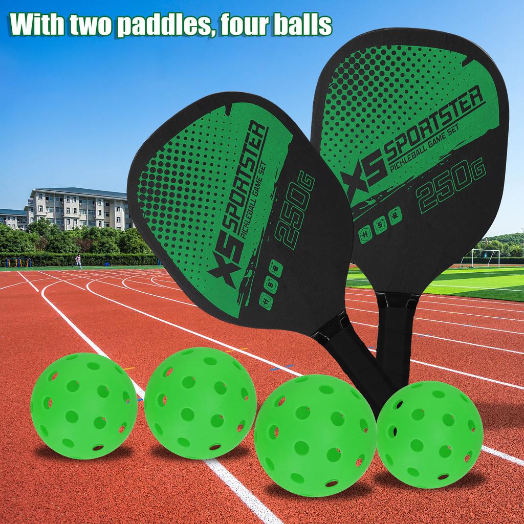 Pickleball Rackets Set Pickleball Paddle Set of 2 Rackets and 4 Pickleballs Balls Pickleball Racquet with Balls Sports Accessory