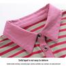 Women's Autumn Korean Style Striped Long Sleeve Lapel T-shirt - 95% Cotton, Button-Up, Slimming Fit