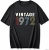 cotton  100% Men's And Women's Birthday Short Sleeve T-Shirt Digital Print 1960-1999 Pattern Congratulating Letter Tee Birthday
