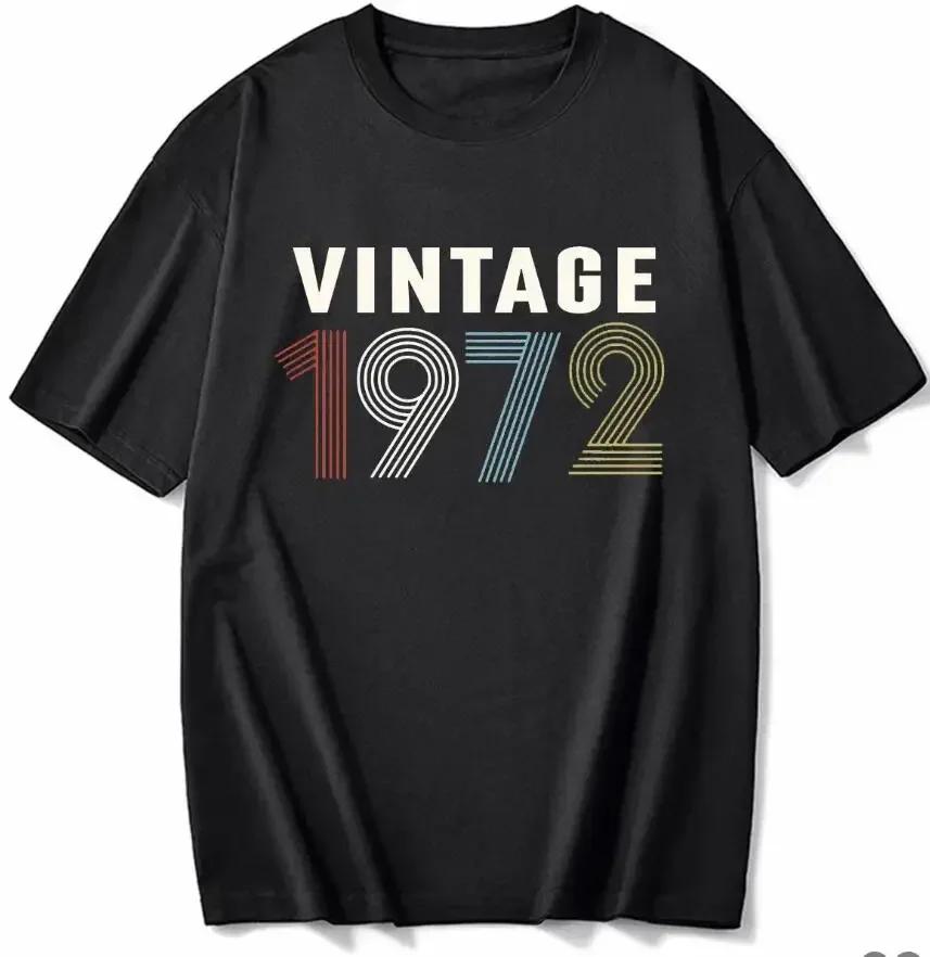 cotton 100% Men's And Women's Birthday Short Sleeve T-Shirt Digital Print 1960-1999 Pattern Congratulating Letter Tee Birthday