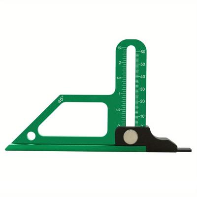 Height Gauge Measuring Instrument Aluminum Router Table Height Gauge with Inch Metric Scale Woodworking Measurement Tool