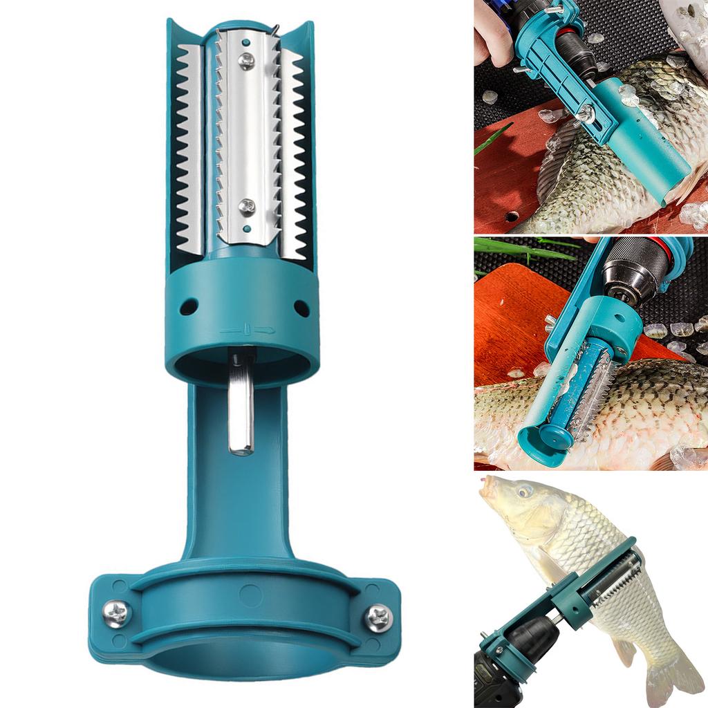 Electric Drill Fish Scaler Attachment 6 Razor Blades Labor Saving Design for Most Power Drills Easy To Clean