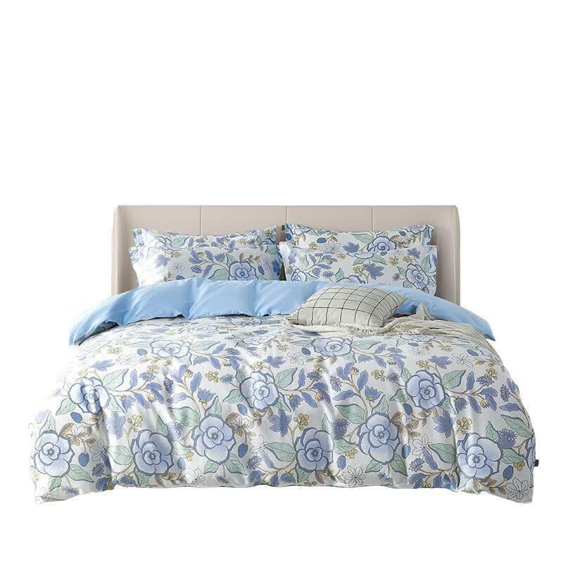 SOFTNIE Floral Printed 4-Piece Bedding Set 200cm*230cm