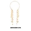 Elegant Long Tassels Necklace with Faux Coin Pendant for Women Perfect for Evening Gowns and Business Meetings