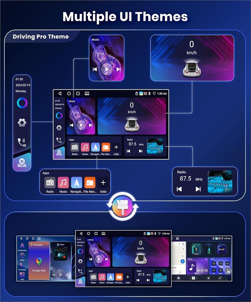 4G 64GB Car Stereo for Nissan Altima 2013-2018, 10.1' HD Touchscreen, Android Auto, CarPlay, WiFi, GPS, Backup Camera