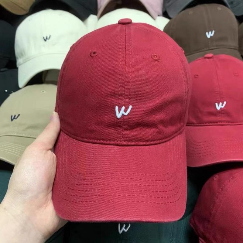 Simple Small Letter Embroidered Cap Men'S And Women'S Fashion Versatile Face Small Sun Visor Baseball Cap
