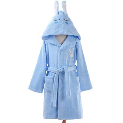 Lieblicher Kinderbademantel für Jungen und Mädchen mit Kapuze aus Frottee 100% Baumwolle Winter Warm Bademantel Weicher Schlafrock Kinder Freizeit-Homewear