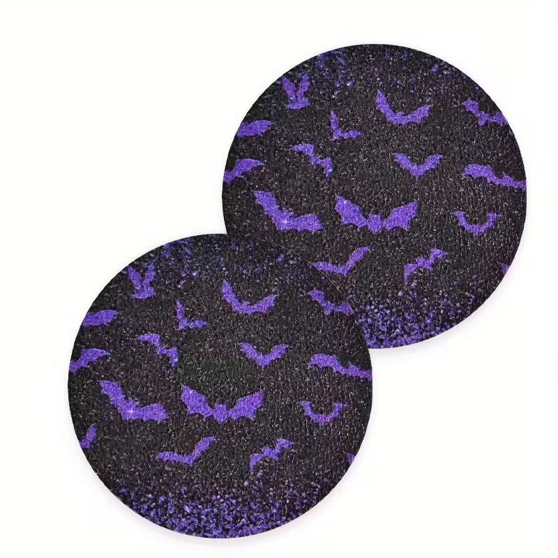 2 шт. Фиолетовая подставка-подложка для чашки Бэтмобиль, Противоскользящая подложка, Подставка для бутылки, Подставка для чашки, Автомобильная противоскользящая подставка для чашки