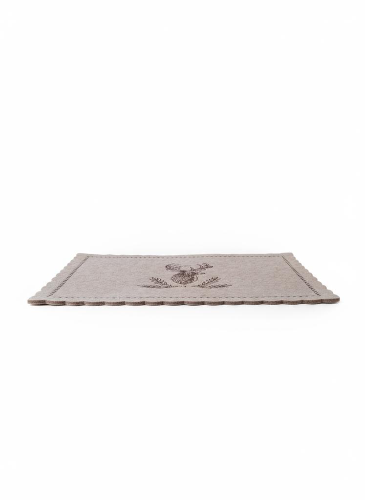 Felt Christmas Plate Mat Beige 30×40 Cm For Decoration