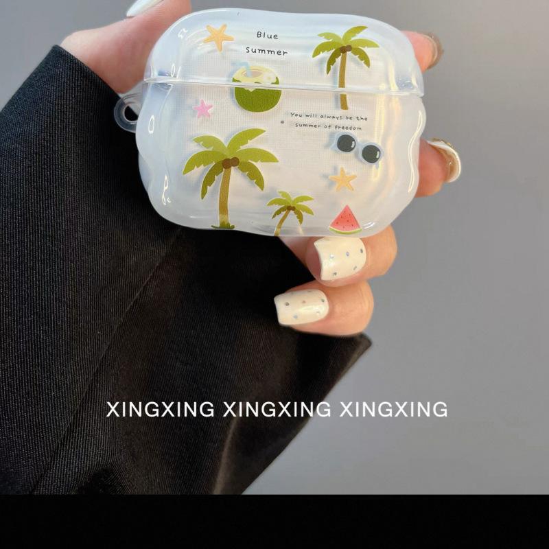New summer coconut suitable for AirPodspro1 earphone cover Apple Bluetooth protective case 1st generation 1 soft silicone women