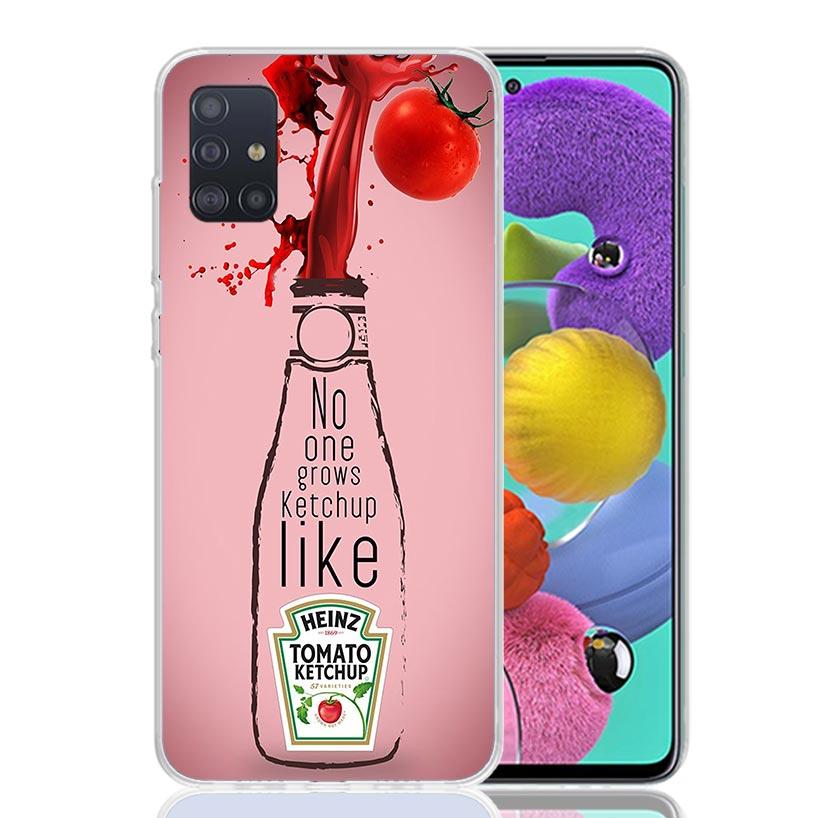

Lamb Heinz Tomato Ketchup Phone Case for Samsung Galaxy A52 A51 A50S A12 A22 A32 A72 A10S A30S A31 A71 Note 20 Ultra 10 Plus S10 Samsung A71 4G