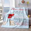 2026 New Arrivals Contemporary Flannel Elephant Throw Blanket with Heart Balloons for Sister Machine Washable, Digital Print, Polyester, All-Season Gi
