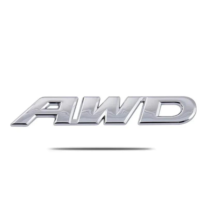 3D Metal AWD Logo Universal Car Emblem Fender Badge Trunk Decal Sticker For VW Toyota Honda CRV XRV MAZDA 4WD SUV 4x4 Off Road zs9