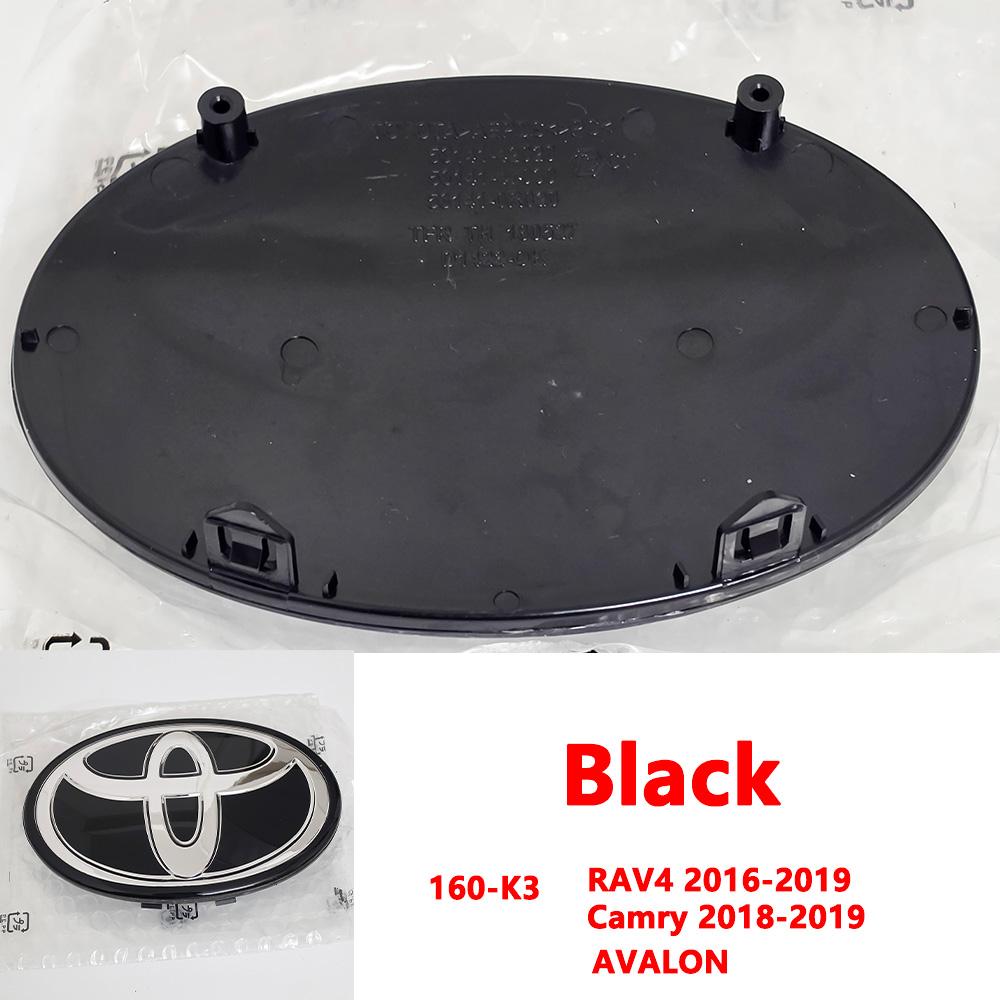 VJN4 For Toyota RAV4 Corolla Camry Land Cruiser Sienna C-HR AVALON Front Grille Hood Badge Replacement Dark Blue Hybrid Logo