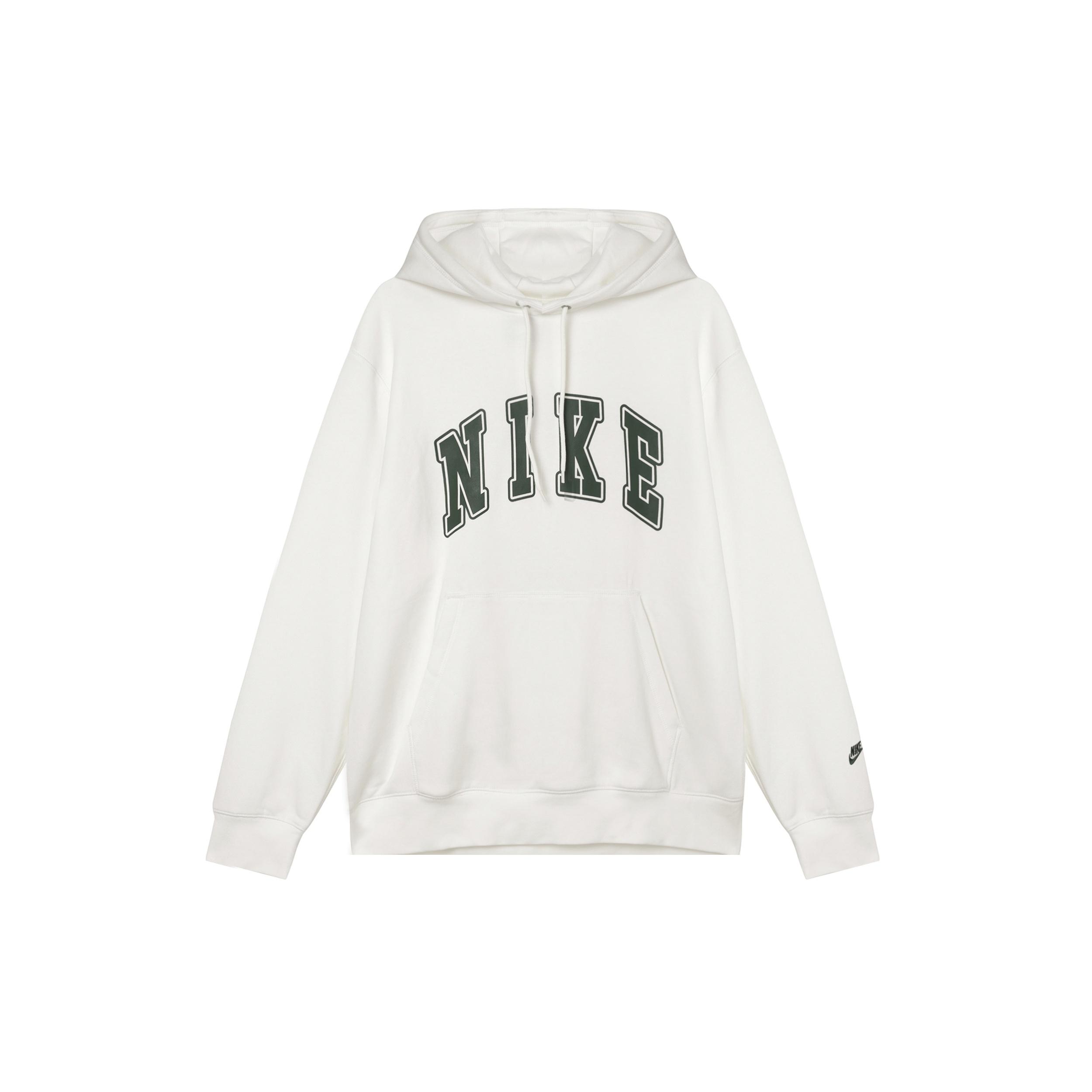 Nike Club Hoodie White Green Men s FZ0872-133 L