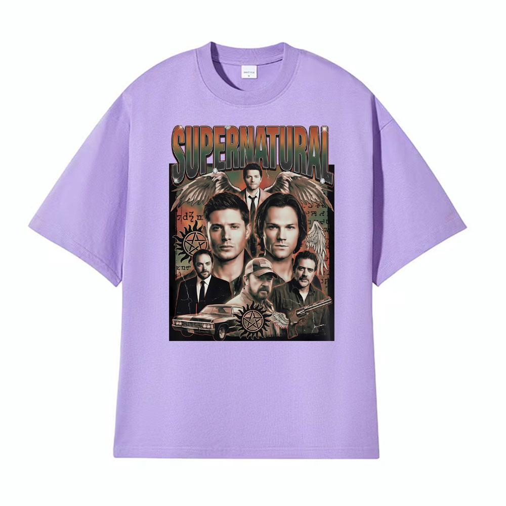 Winchester Family Business Supernatural Carry On My Wayward Son Tshirts Unisex Women Fashion Vintage 100 Cotton Oversized T Shirt
