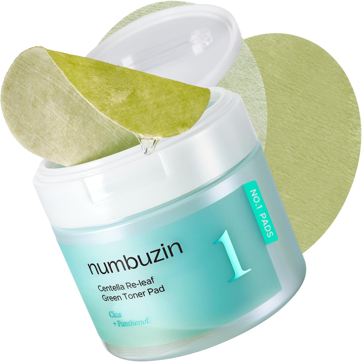 NUMBUZIN No.1 Centella Re-Leaf Green Toner Pad, увлажняющий, KBeauty, корейская косметика, пробник