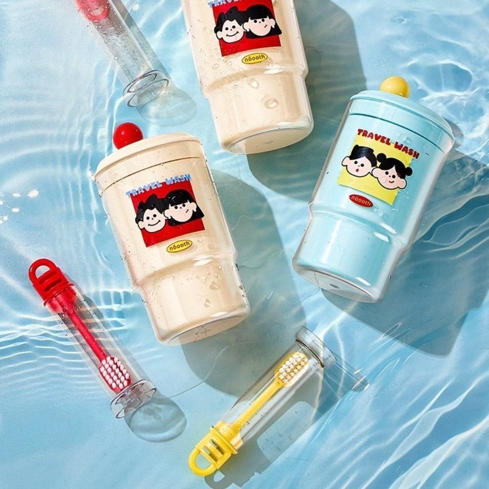 Portable Teeth Brushing Cup Built-In Toothbrush Toothbrush Storage Box Rinsing Cup  Business Trip