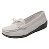 Ladies Slip Leather Loafers Classic Solid Color Flat Casual Shoes Cute Womens Shoes Casual
