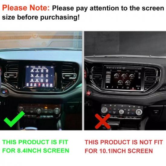 + Dodge Durango Console Dashboard Navigation Cover For 84 Inch | Carbon Fiber | Self-Adhesive | Plastic | Front