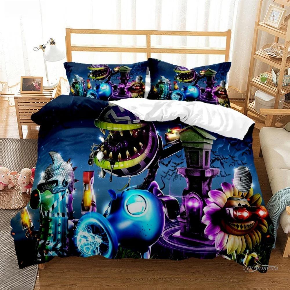 

Растения против Постельное белье Зомби США Европа Великобритания Размер Стеганое одеяло Мультяшный Пододеяльник Наволочка Комплекты из 2-3 предметов Взрослые Дети EU single(135x200cm)