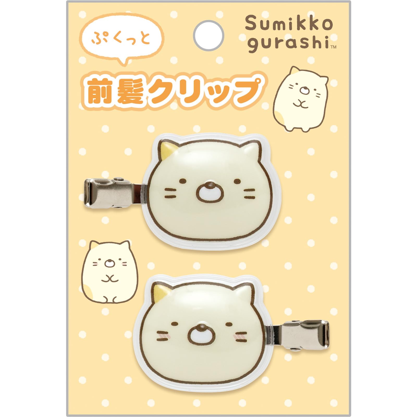 

San-X Sumikko Gurashi Объемная заколка-челка, Кошка, FE44905, В110 x Ш75мм