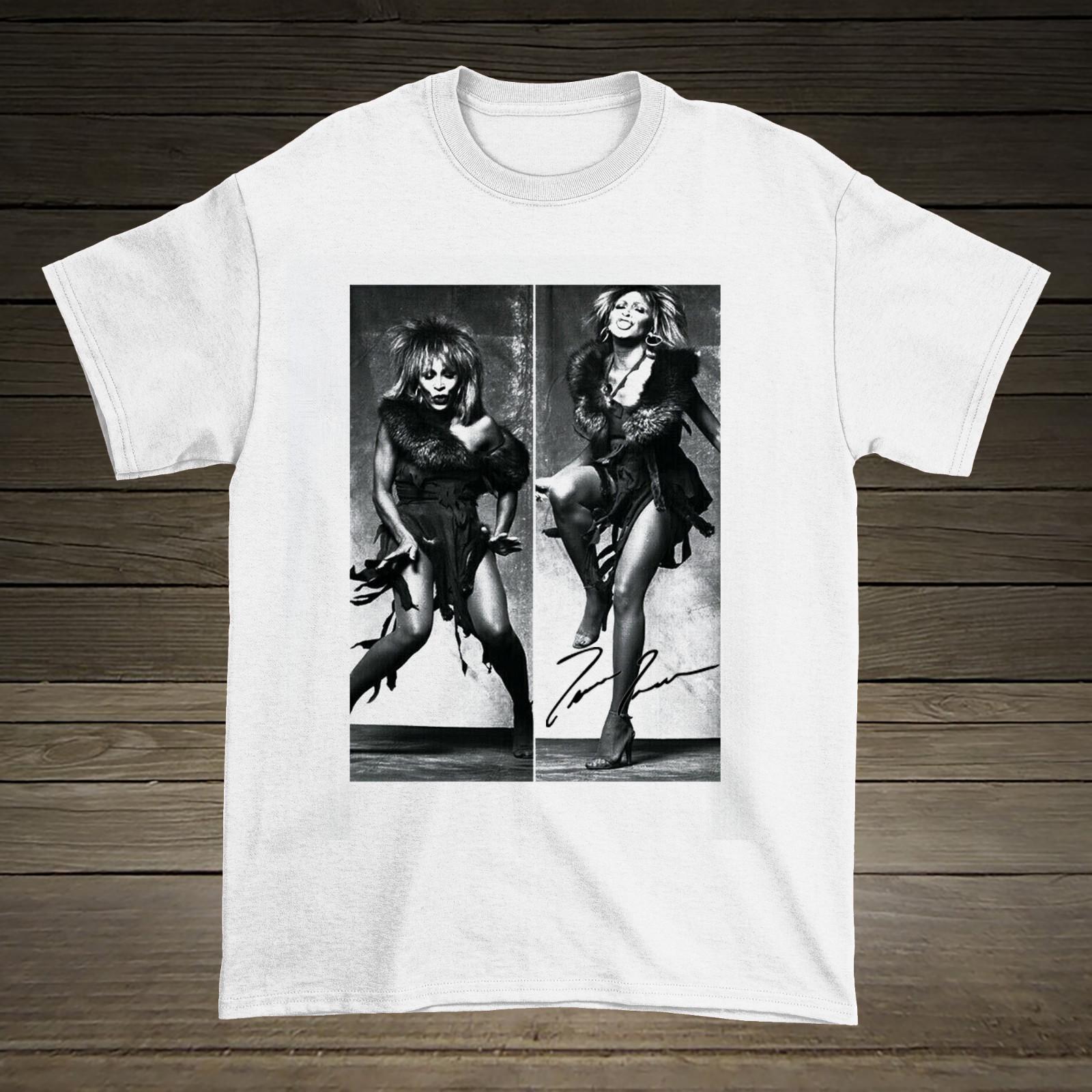 Rare Tina Turner Basic White Heavy Cotton All Sizes Unisex T Shirt S