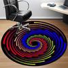 1pc Neon Lights Carpet, Round Non Slip Durable Large Size Office Carpet, Suitable for Office