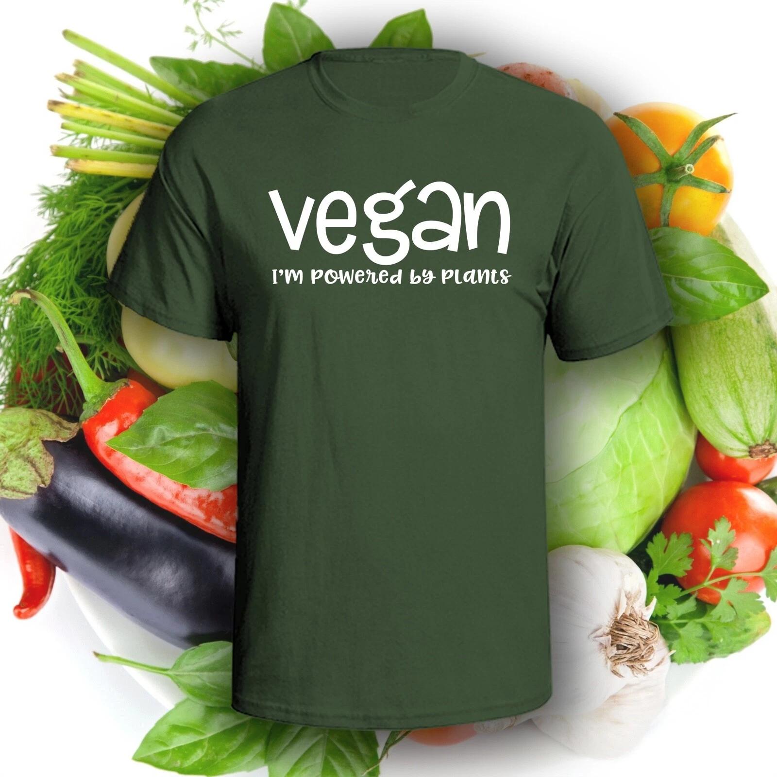 Vegan I m Powered By Plants T-Shirt | Pick Your Color! | Vegetarian / Vegan 4XL