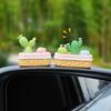 Hyacinth Multi-leaf Small Figurine, Cartoon Mini Car, Center Console Decoration, Strawberry Cute Car Accessory Figurine