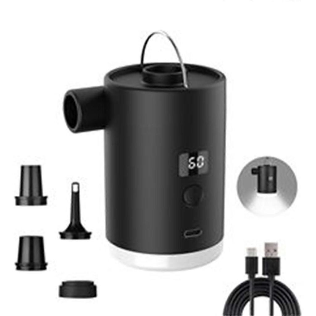 Dual-Function Electric Air Pump with Portable Camping Mattress and Swimming Ring for Charging
