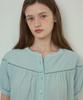 Aueonoseuteljia Boho Lace Mini Blouse_Ash Blue(O25-Bl03)