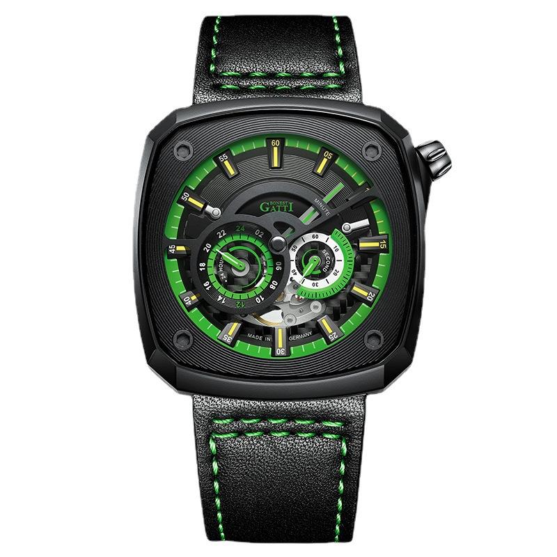 

Bonest Gatti Подлинные квадратные полностью автоматические механические часы Square Friday Watch Men