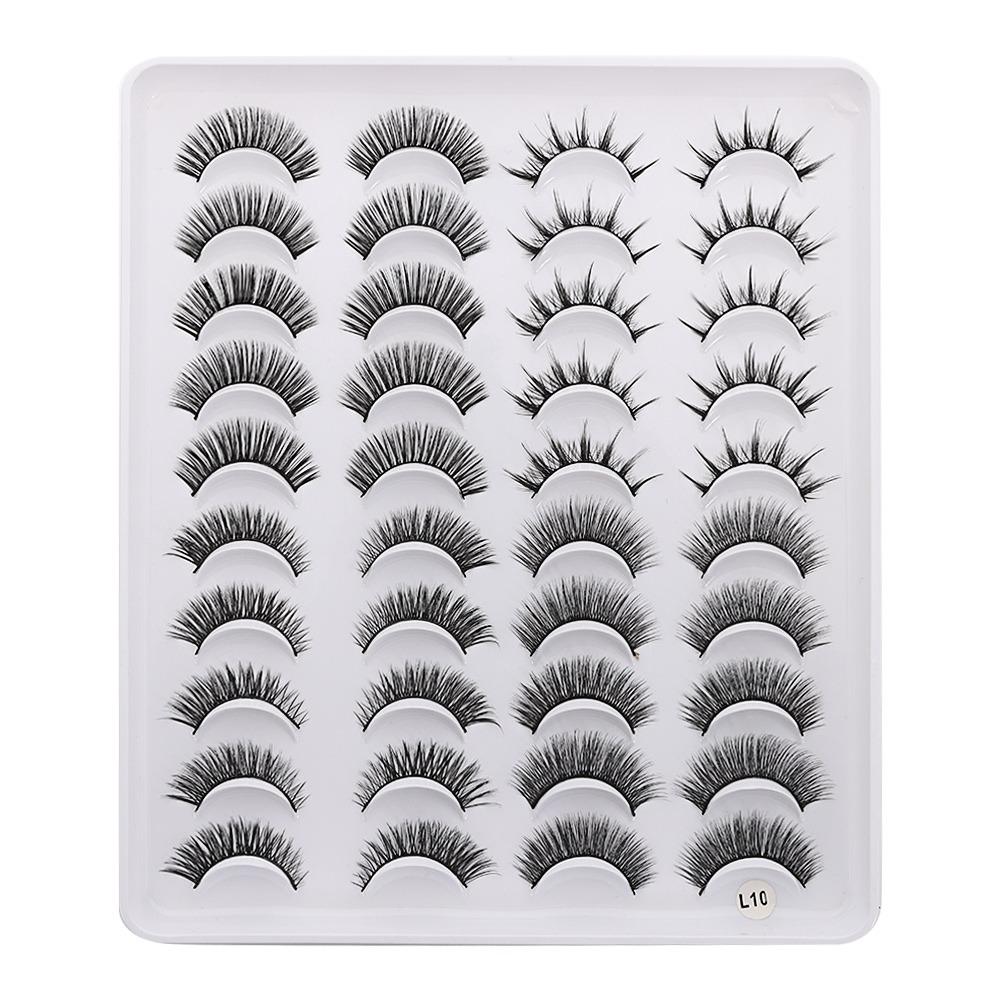 Thick Long False Eyelashes Wispies Fluffies Eye Makeup Tools 3D  Mink Lash  Eyelashes Extension L10