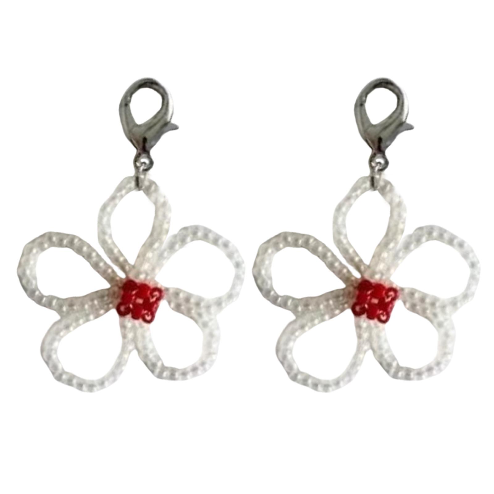 

1 пара милых бусин в виде цветка для обуви, милые украшения для обуви, шнурки, подвеска для обуви, декоративные аксессуары белый