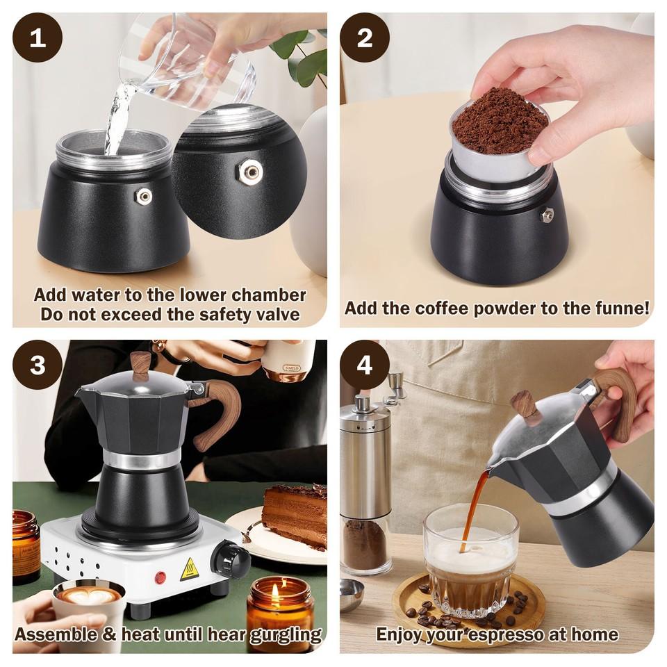 Moka Pot Set Hand Brewed Coffee Set Espresso Maker Coffee Machine Set