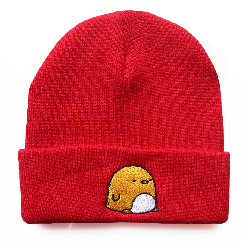 

Cute Animal Cartoon Chicken Hat for Boys and Girls, Embroidered Knit Hat, Outdoor Sports Wool Hat, Cycling Warm Cold-Proof Hat Adjustable красный