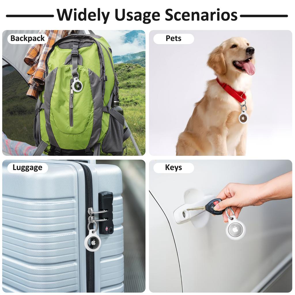 TPU Cover for Air tag Holder with Keychain Protective Shell Tracker Accessories Anti-scratch Sleeve For Air tag Case