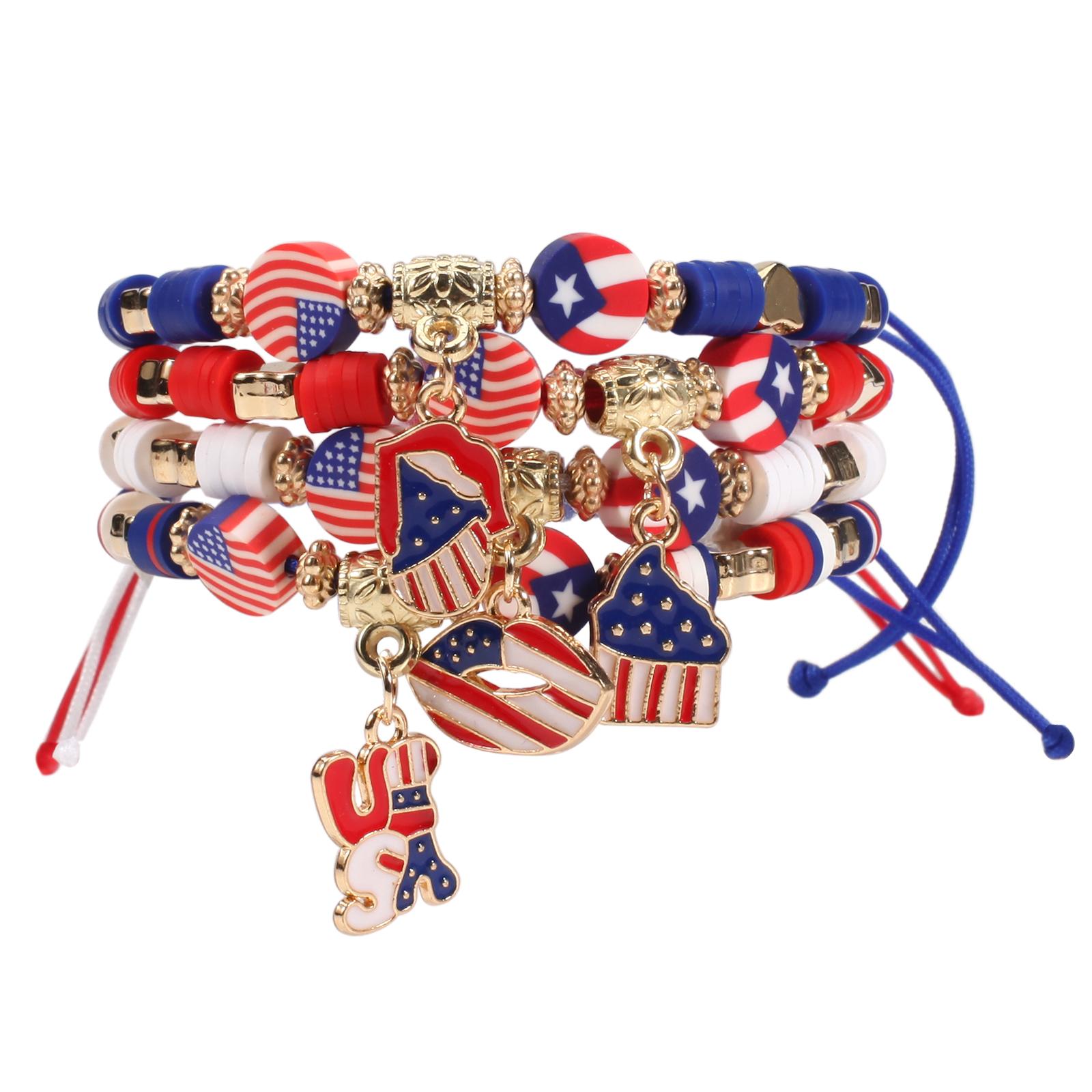 American Flag Bracelets US Independence Day Bracelets