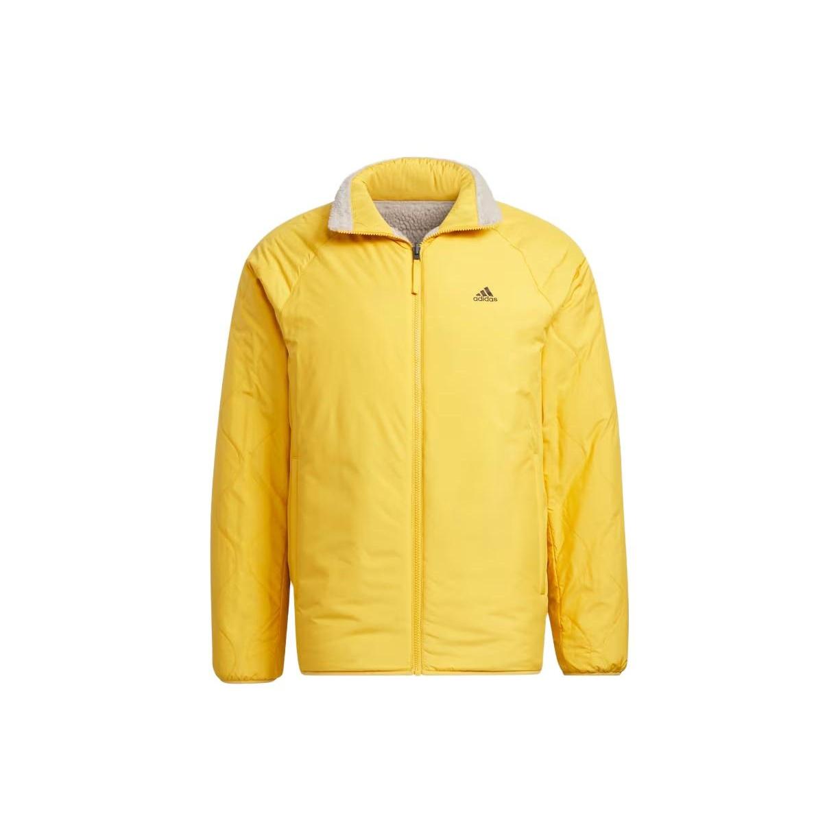 adidas Sherpa Reversible Padded Jacket  Yellow Grey  Men s IT8711 XL